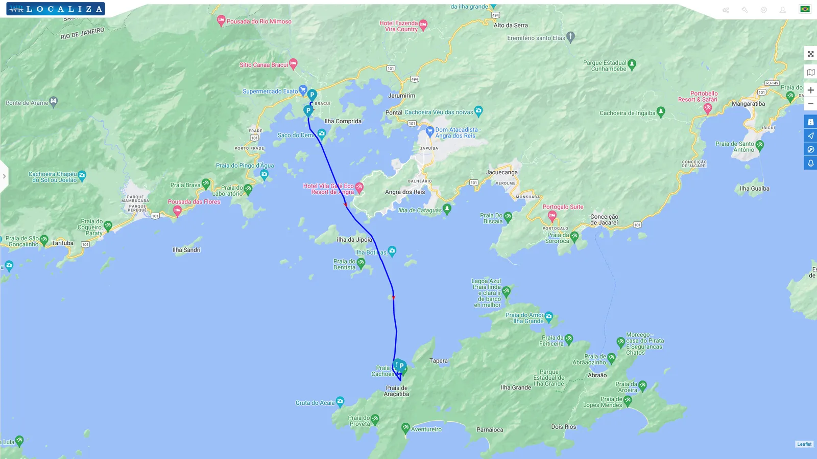 Histórico de navegação - Angra dos Reis
